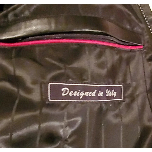 MARCELLO SPORT Mens XLarge Black Lined Leather Coat Zip SUPER SOFT LEATHER - Picture 10 of 12